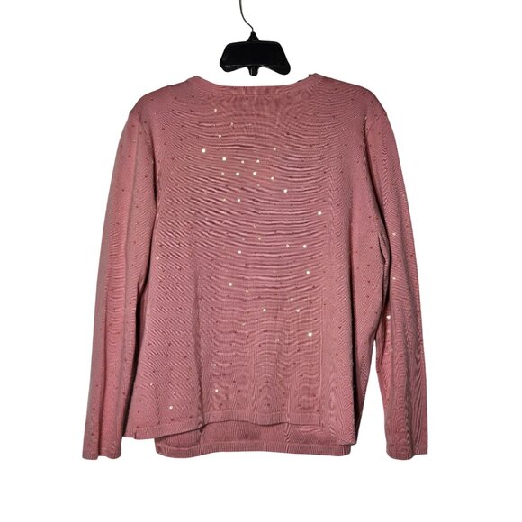 Lane Bryant Womens Pink Cardigan Tank Matching Set Size 14/16 Dainty Feminine - Picture 2 of 11